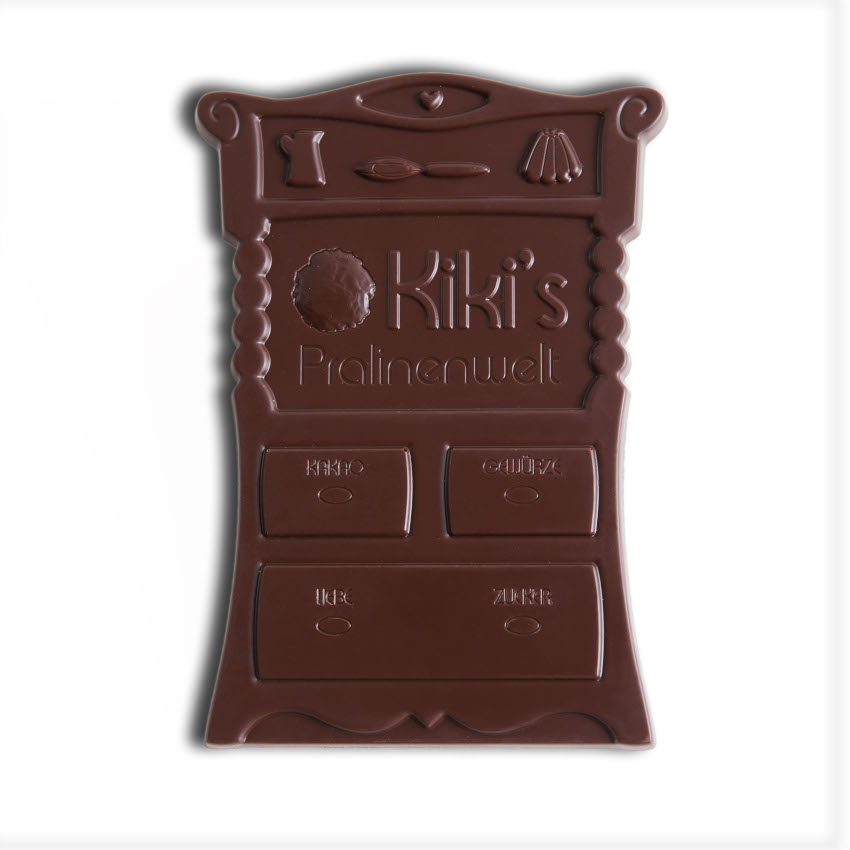 Kiki's Edelbitter Schokolade mit Rosa Pfeffer, unverpackt