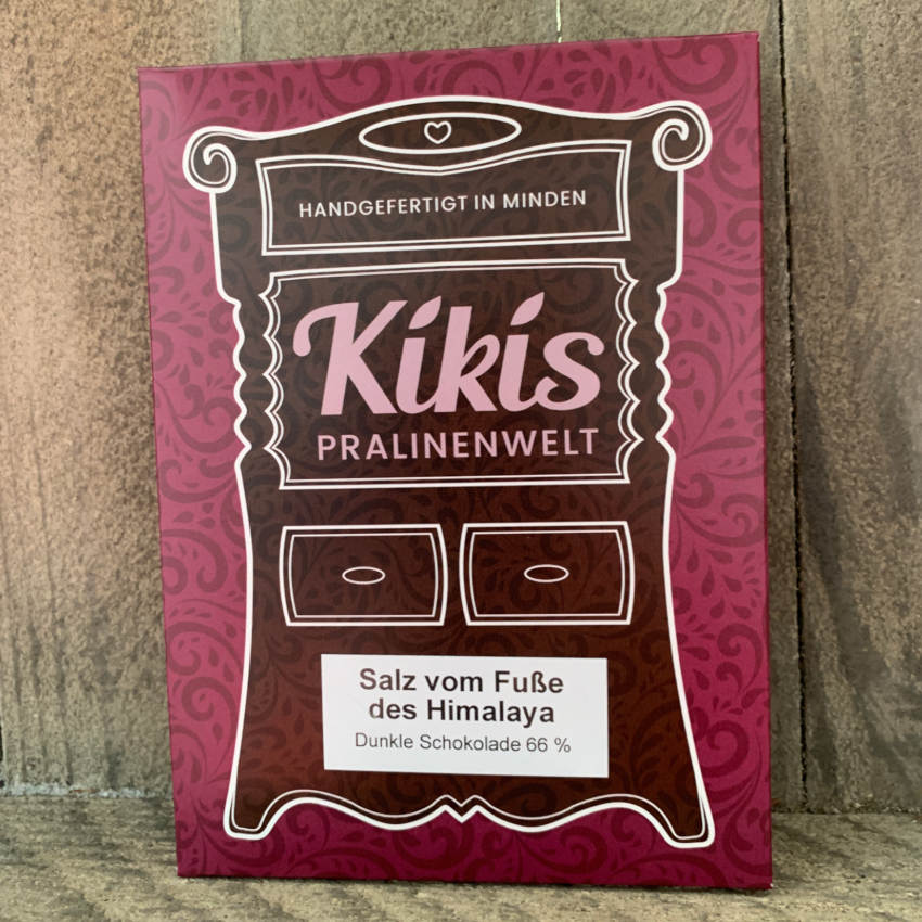 Kiki's Edelbitter Schokolade mit Salz vom Fuße des Himalaya