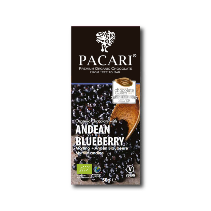 Bio Schokolade Pacari / Paccari mit Anden Blaubeere, 60% Kakao