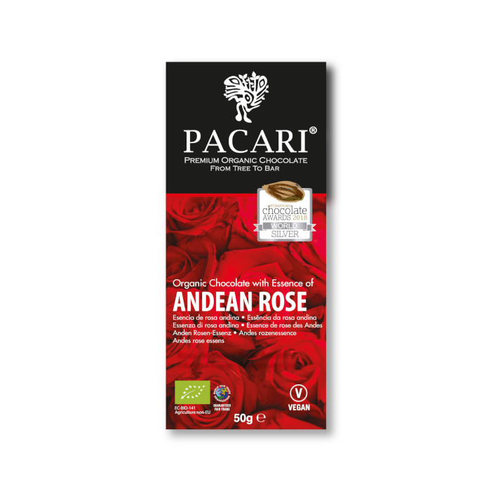 Bio Schokolade Pacari / Paccari mit Anden Rose, 60% Kakao