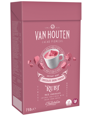 [170120] Van Houten Ruby Schokolade Getränkepulver 0,75kg